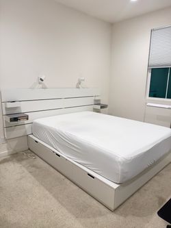 IKEA Nordli Queen Bed frame with Headboard