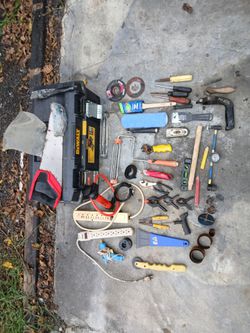 Dewalt toolbox with tools