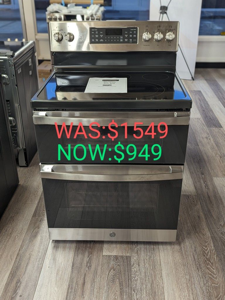 GE 6.6cu Freestanding Double Oven Electric Range with Convection and