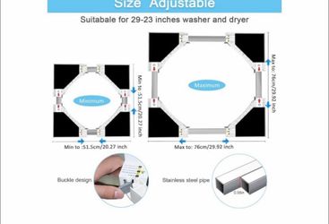 Washer and Dryer Stacking Kit, Universal Washer and Dryer Stacking Kit, 29, 28, 27, 26, 25, 24 Inch, Adjustable, Stackable, with Ratchet Strap