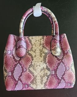 Colorful Snake-Print Handbag/Crossbody