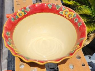 County Ceramic Bowl 12" Wide x 5" Deep