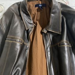 Gap Leather Coat 