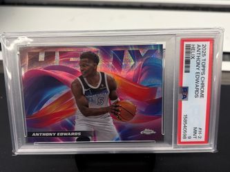Anthony Edwards 2025 Topps Chrome Helix PSA 9