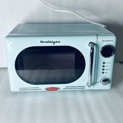 New Other Nostalgia  Retro Countertop Microwave Oven W/LED Digital Display, Aqua