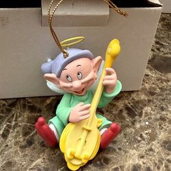 Vtg Disney Grolier Christmas Ornament Snow White Angel Dopey Dwarf 26231 217