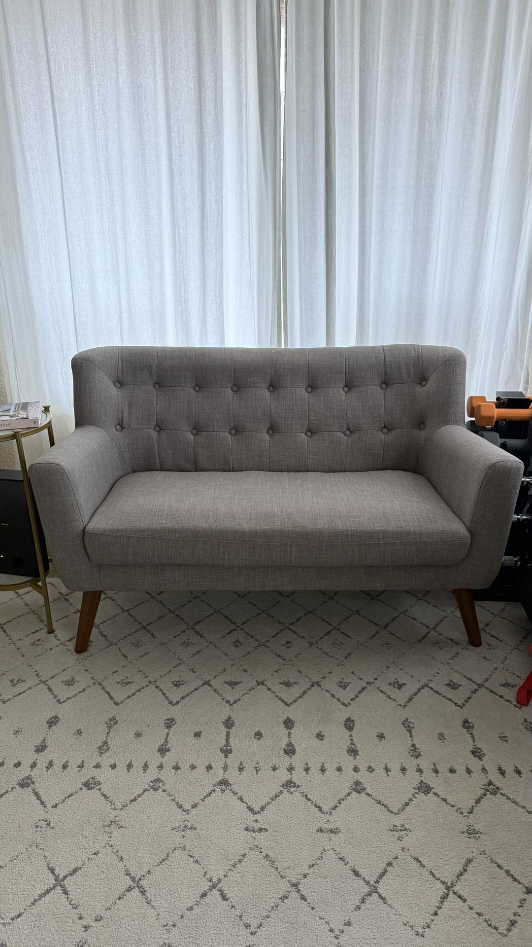 World Market Mid Century Loveseat Couch