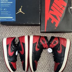 Nike Jordan 1 Og Bundle “Bred Low Size 9 And Bred High Size 9.5 ) ‼️