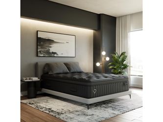 Black Diamond Whistler Luxe Quilted Hybrid 16" Medium Black Full Mattress