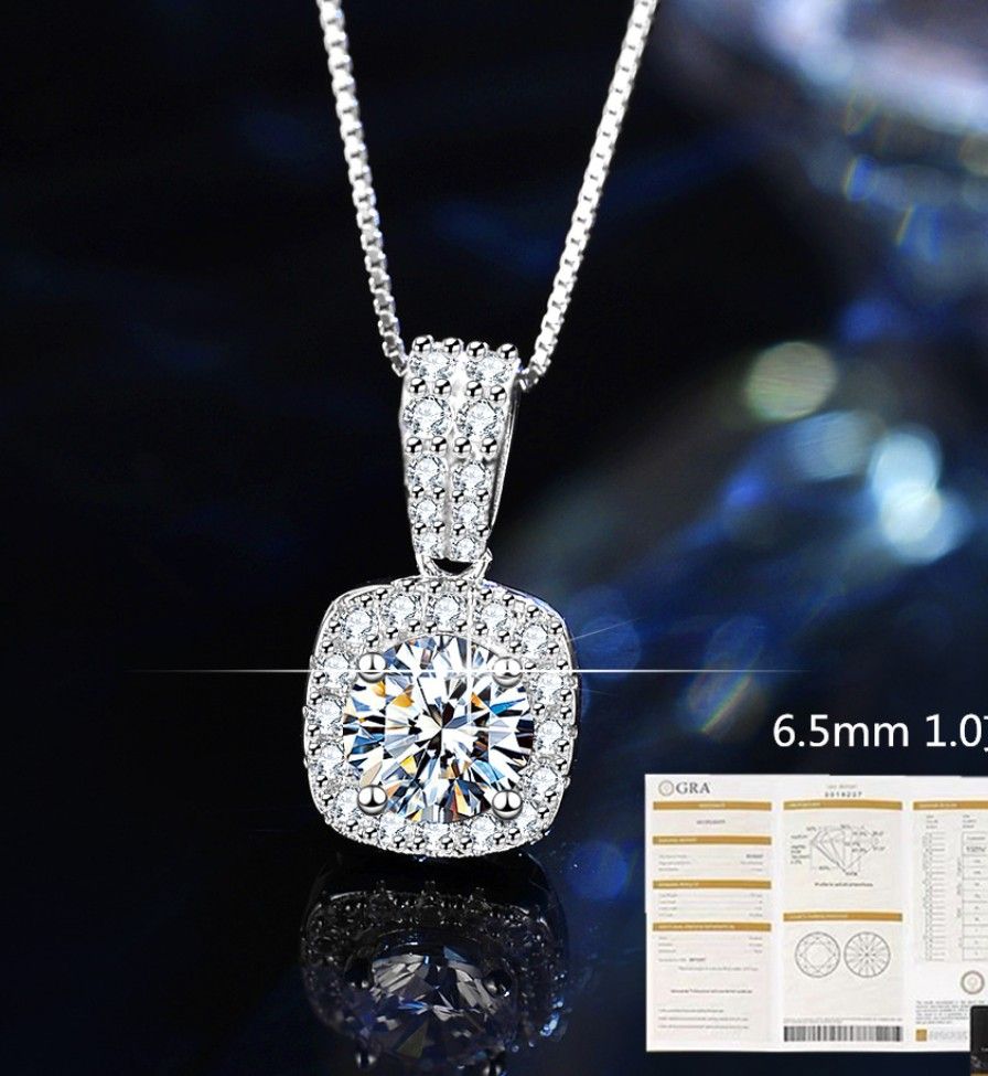 CERTIFIED 1CT Moissanite Necklace