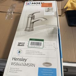 MOEN Hensley Single Hole Single-Handle Bathroom Faucet in Spot Resist Brushed Nickel