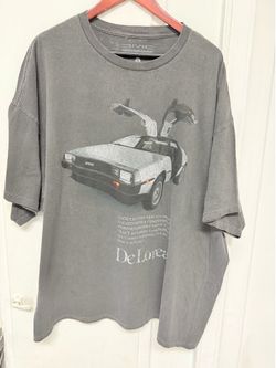 Cotton premium tee gray wash vintage men’s back to the future size xxl
