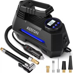 BLUE AstroAI Tire Inflator Portable Air Compressor Air Pump for Car Tires NEW