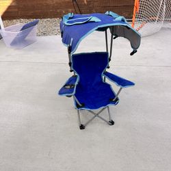 Kids Camp Chair With Roof & Cup Holder 