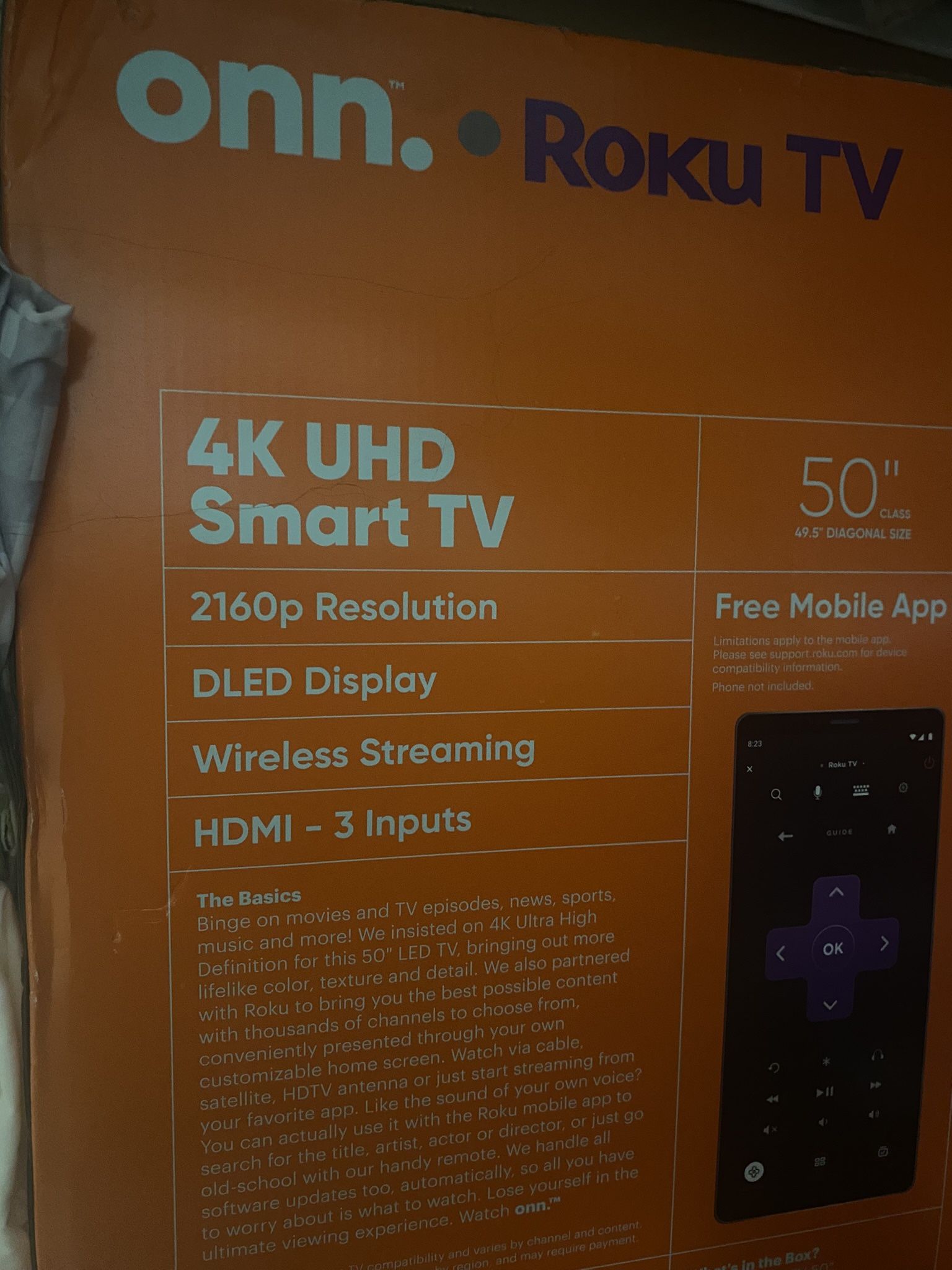 Onn Smart Roku Tv 50”