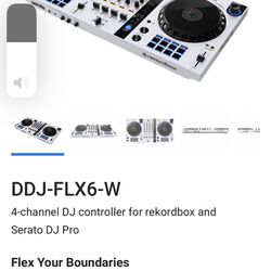 Dj mixer (flx -6 white )