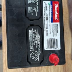 Battery, Duralast With One Year Warranty 