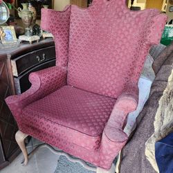 Vintage Antique Georgian Style Wing Chair Estate Sale