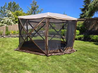 CLAM Quick Set-Up, 6-Sided, Fully-Screened Gazebo