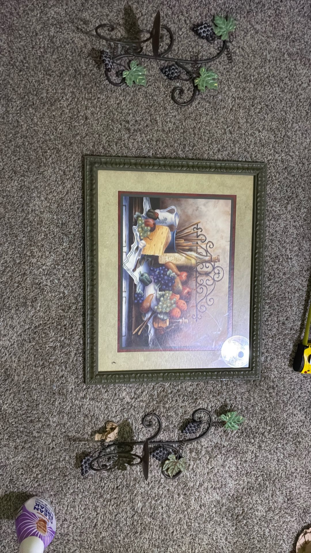 Painting With Candle Holders That Go On The Wall