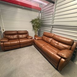 Leather sofa & loveseat recliners