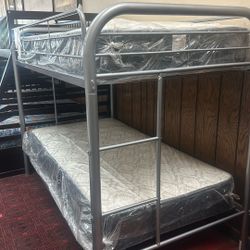 Twin Over Twin Metal Bunk Bed Frame
