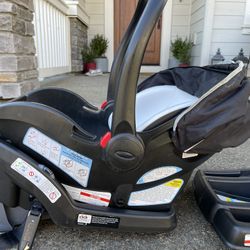 Graco Car Seat And Baby Carrier + 2 Car Bases!