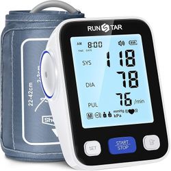 Upper Arm Blood Pressure Monitor with Wide Range Cuff (8.6'' -16.5'')