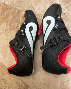 Peloton Road Cycling Shoes Black Red White