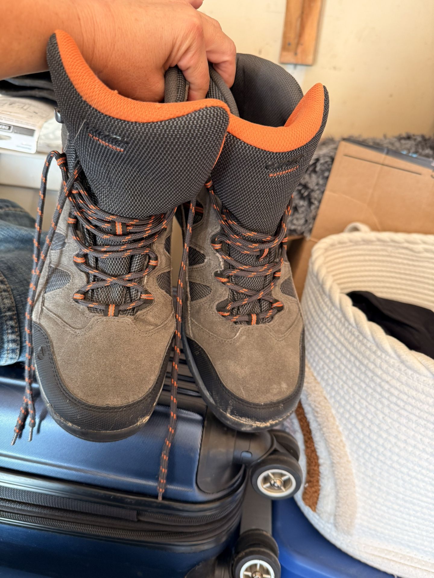 Hi-Tec Hiking Boots Gray Black I Shield Hi Tec Men's Size 12 M CC