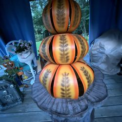 Metal Pumpkin Display Ex Cond