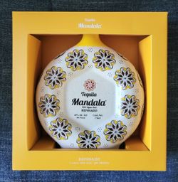 Tequila MANDALA Reposado Ceramic Collector Bottle Empty Numbered in Original Box