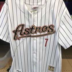 Mitchell And Ness Baseball Jersey Astros #7 Craig Biggie (size L)