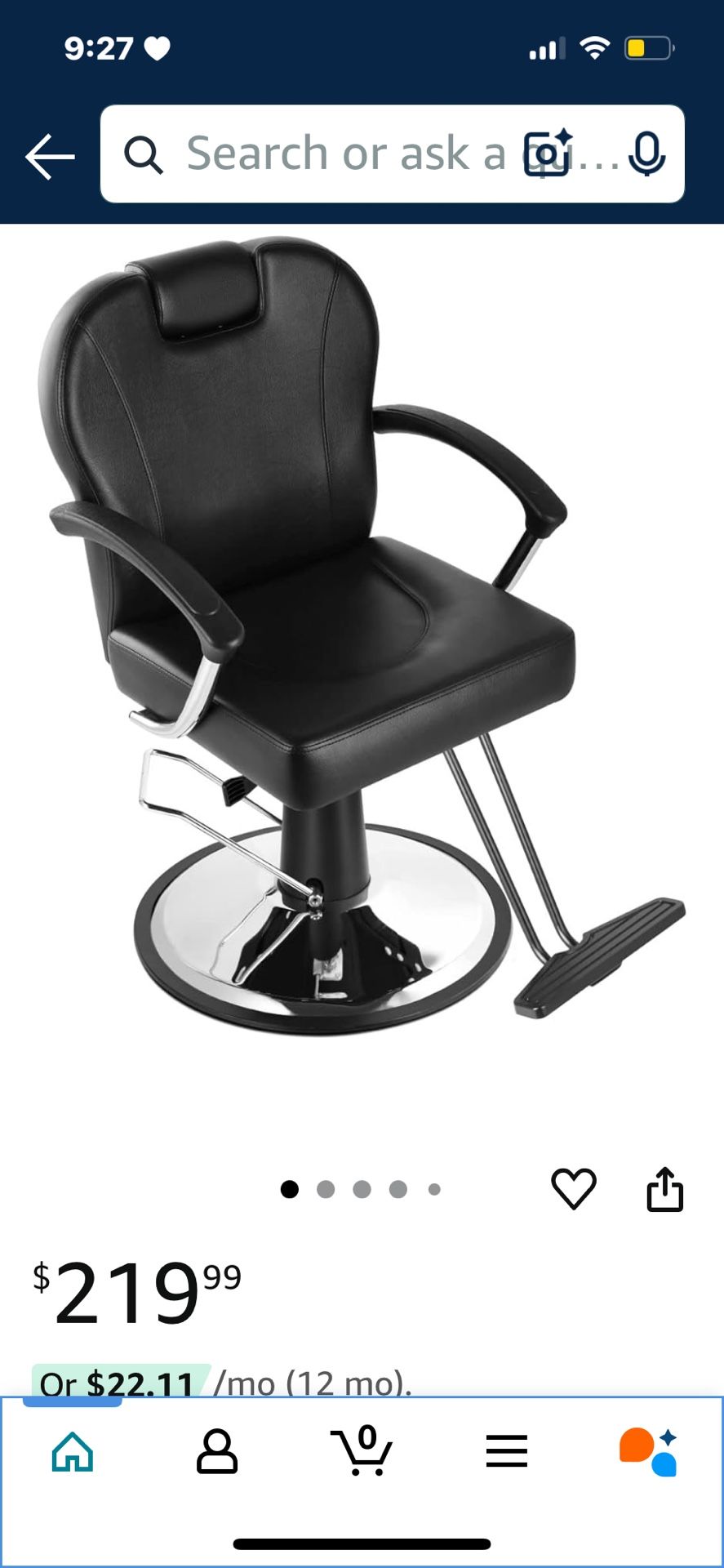 Salon Or Barber Chair New And Assembled