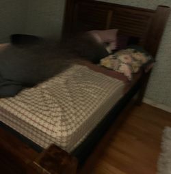 Wooden Frame With Mattress