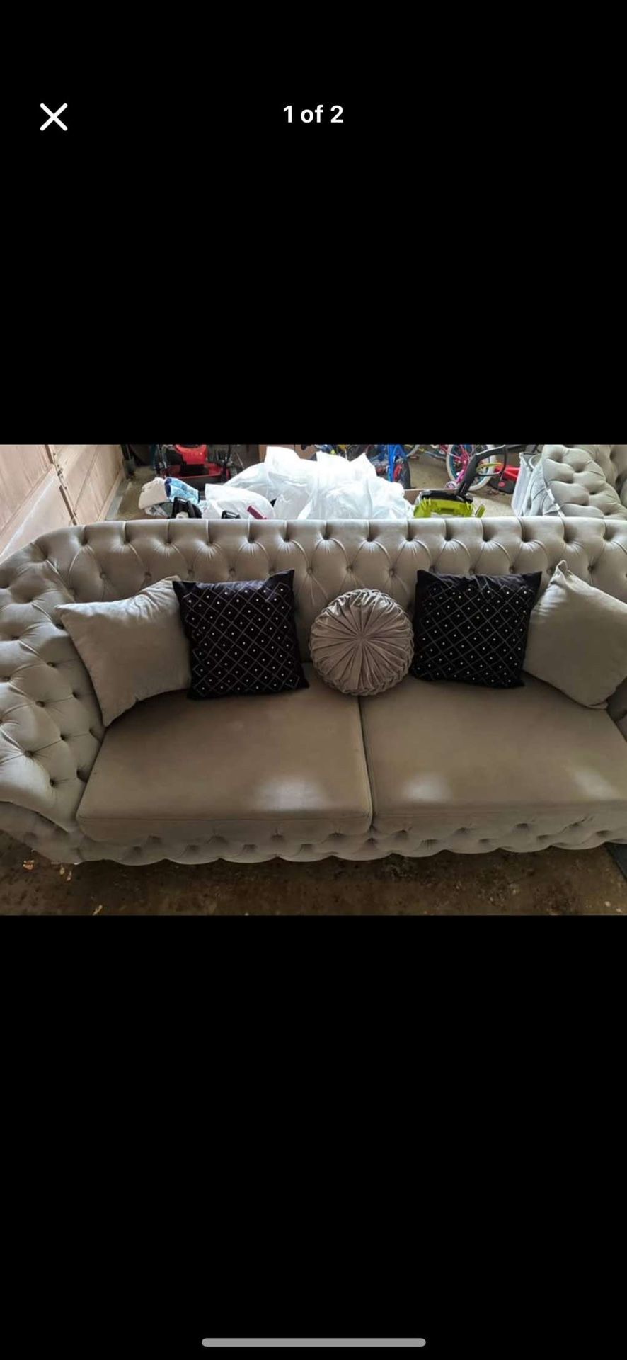 2 Gray Sofas Good Condition Like New