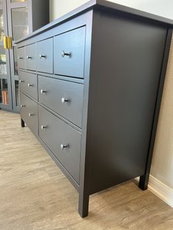 Ikea Black Brown Hemnes 8 Drawer Dresser With Glass Solid Wood for Sale in  Champions Gt, FL - OfferUp