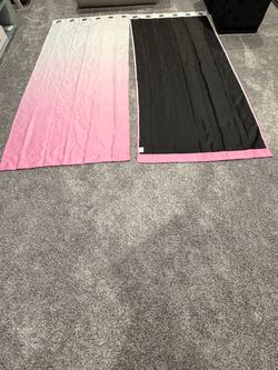 Pink Ombre Blackout Curtain Panels Set of 2