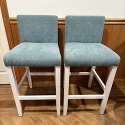 Blue Gray Barstools 