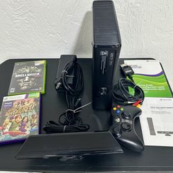 XBox 360 Kinect Black Video Game Console System Bundle 