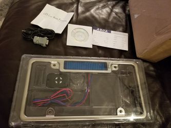 Scrolling message chrome license plate frame