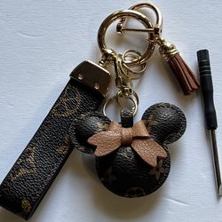 3 Luxury Car Keychains, Mickey Charm Bag Pendant 
