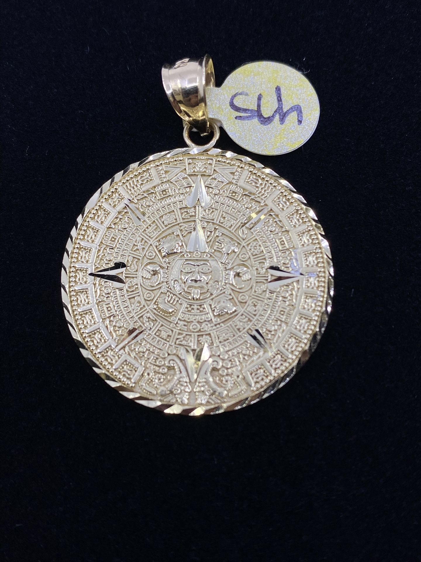 $900 Yellow Gold Aztec Calendar Charm