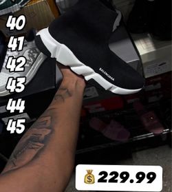 Balenciaga Speed Trainer Sneakers Black White