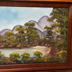 Hand Painted & Framed 