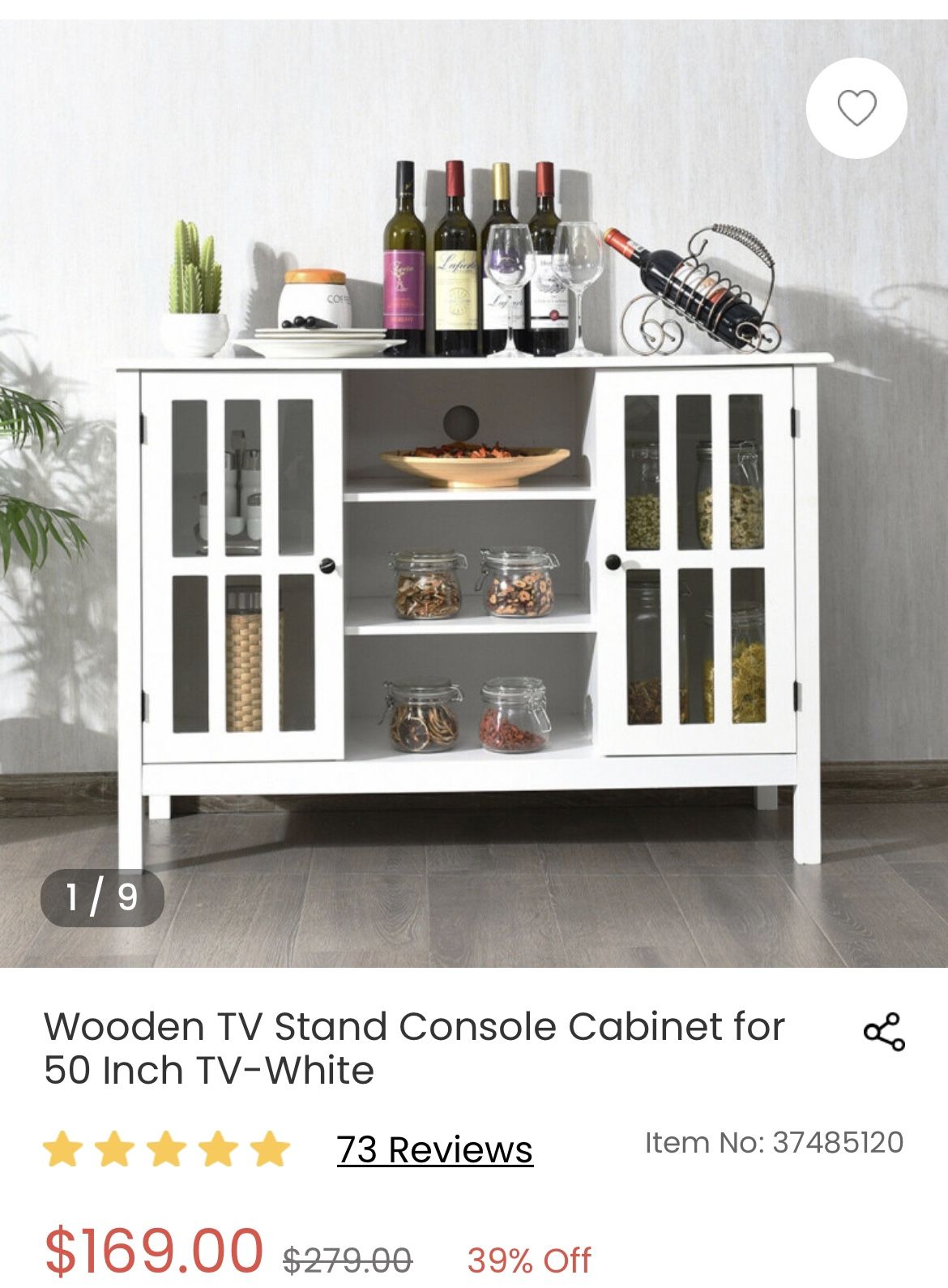 Wooden Tv Stand Console Cabinet