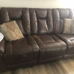 Leather Sofa And Arm Chair