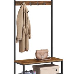 Entryway Bench with Shoe Storage, 3-in-1, Steel Frame