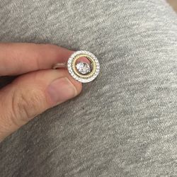 Sterling Silver “floating “ Cz Ring