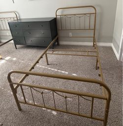 Twin size bed frame -  Gold